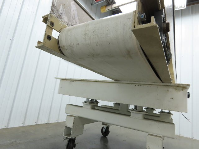 Plastic Process 16"x 8'L Slider Bed Conveyor 12"Belt 90VDC Direct Drive 36FPM
