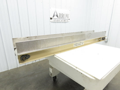 Plastic Process 16"x 8'L Slider Bed Conveyor 12"Belt 90VDC Direct Drive 36FPM