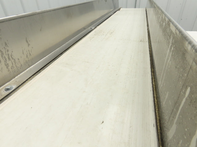 Plastic Process 16"x 8'L Slider Bed Conveyor 12"Belt 90VDC Direct Drive 36FPM