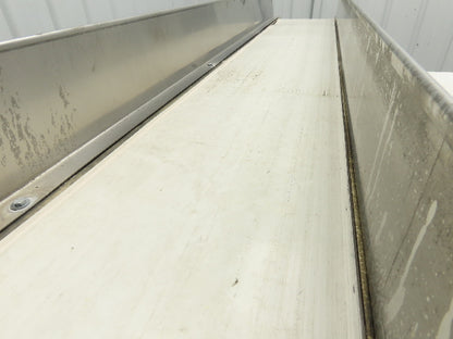 Plastic Process 16"x 8'L Slider Bed Conveyor 12"Belt 90VDC Direct Drive 36FPM