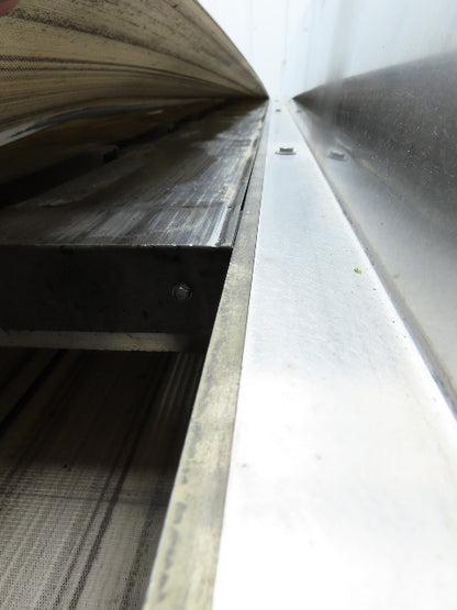Plastic Process 16"x 8'L Slider Bed Conveyor 12"Belt 90VDC Direct Drive 36FPM