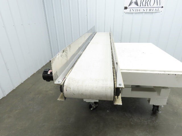 Plastic Process 16"x 8'L Slider Bed Conveyor 12"Belt 90VDC Direct Drive 36FPM