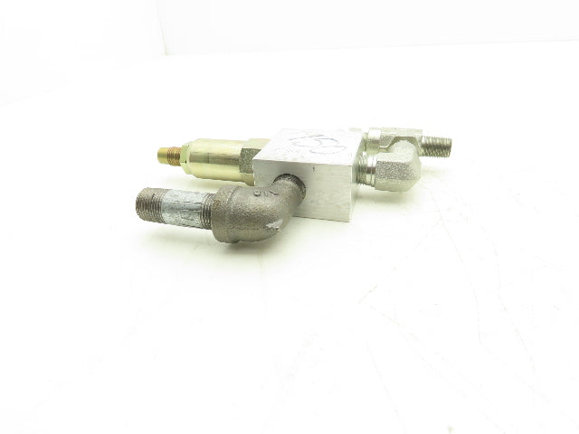 Danfoss CP210 B-0-E-B Hydraulic Relief Valve W Manifold 3/8" FNPT Ports