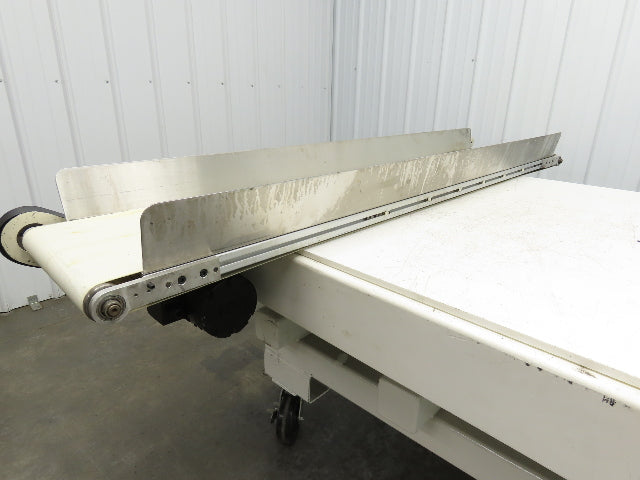 17"x 82"L Slider Bed Conveyor 15"Belt w/Stainless Sides 90VDC Belt Drive 94 FPM