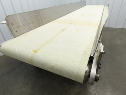 17"x 82"L Slider Bed Conveyor 15"Belt w/Stainless Sides 90VDC Belt Drive 94 FPM