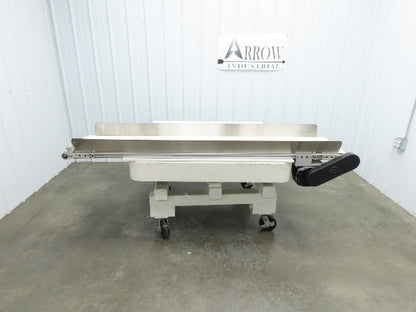 17"x 82"L Slider Bed Conveyor 15"Belt w/Stainless Sides 90VDC Belt Drive 94 FPM
