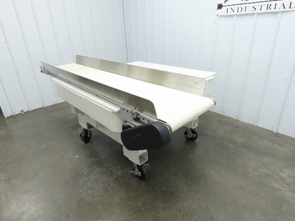17"x 82"L Slider Bed Conveyor 15"Belt w/Stainless Sides 90VDC Belt Drive 94 FPM