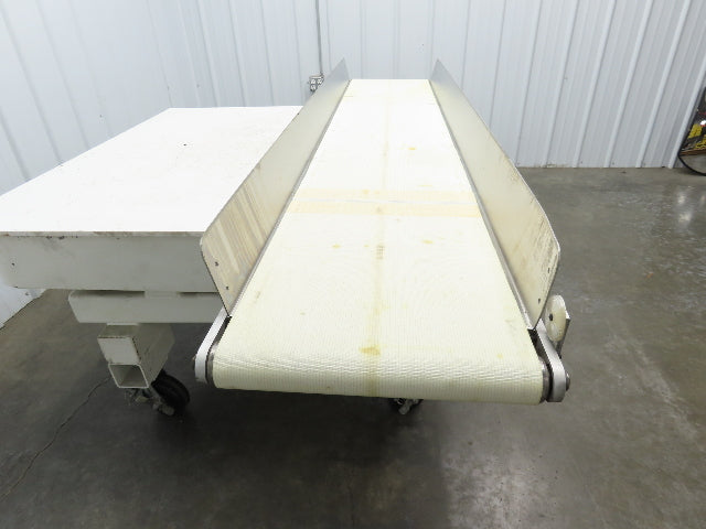 17"x 82"L Slider Bed Conveyor 15"Belt w/Stainless Sides 90VDC Belt Drive 94 FPM