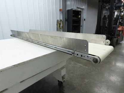 17"x 82"L Slider Bed Conveyor 15"Belt w/Stainless Sides 90VDC Belt Drive 94 FPM