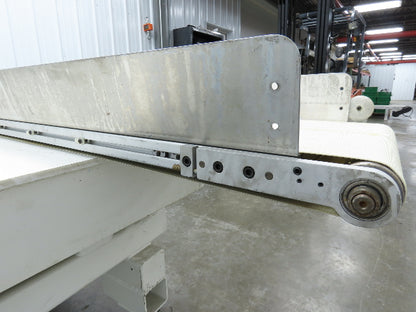 17"x 82"L Slider Bed Conveyor 15"Belt w/Stainless Sides 90VDC Belt Drive 94 FPM