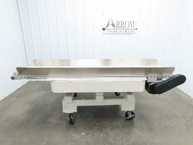 17"x 82"L Slider Bed Conveyor 15"Belt w/Stainless Sides 90VDC Belt Drive 94 FPM