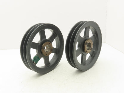 Browning 2BK90H 2 Groove V-Belt Pulley 8.75"OD 4L, 5L, A, B Belt Lot of 2