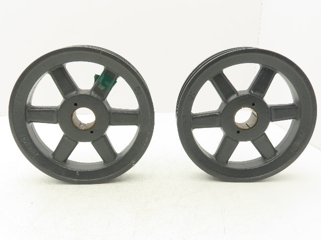 Browning 2BK90H 2 Groove V-Belt Pulley 8.75"OD 4L, 5L, A, B Belt Lot of 2