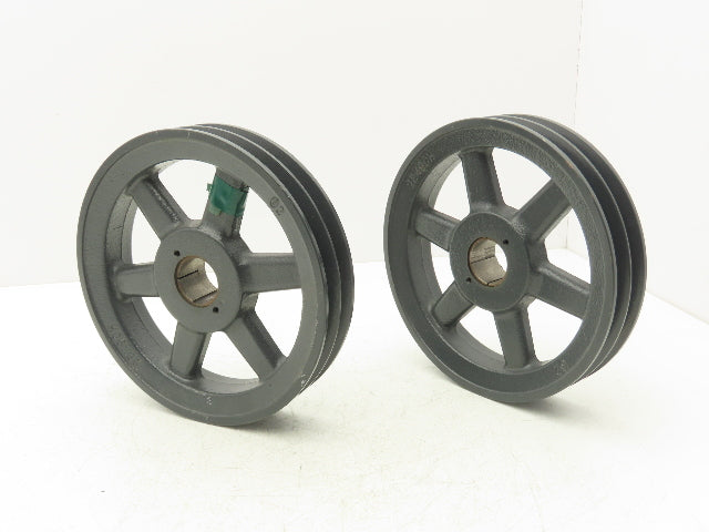 Browning 2BK90H 2 Groove V-Belt Pulley 8.75"OD 4L, 5L, A, B Belt Lot of 2
