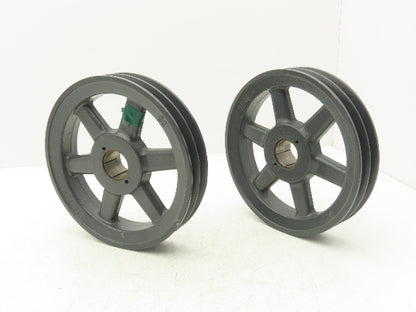 Browning 2BK90H 2 Groove V-Belt Pulley 8.75"OD 4L, 5L, A, B Belt Lot of 2