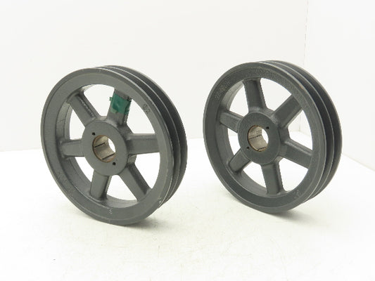 Browning 2BK90H 2 Groove V-Belt Pulley 8.75"OD 4L, 5L, A, B Belt Lot of 2