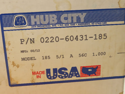 Hub City 185 Worm Gearbox 5:1 Reducer 350rpm Hollow 56C