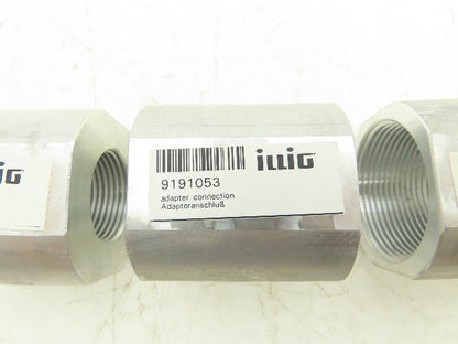 IllIg 9191053 Aluminum Reducer Bushing 1-1/2"NPT to 1" NPT Flat Sides Lot of 4