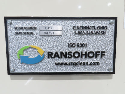 Ransohoff 12" Leanveyor Industrial Parts Washer Dryer Pass Thru Conveyor 250 Gal