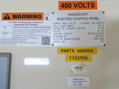 Ransohoff 12" Leanveyor Industrial Parts Washer Dryer Pass Thru Conveyor 250 Gal