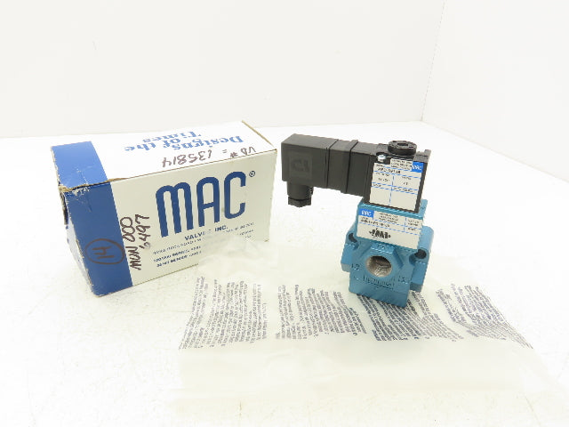 MAC 55B-14-PE-591JB Pneumatic Solenoid Valve 30-150PSI 3/8"BSP 24VDC PED-591JB