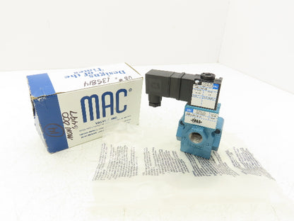 MAC 55B-14-PE-591JB Pneumatic Solenoid Valve 30-150PSI 3/8"BSP 24VDC PED-591JB