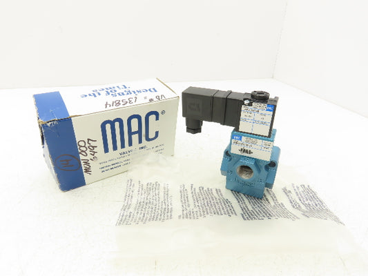 MAC 55B-14-PE-591JB Pneumatic Solenoid Valve 30-150PSI 3/8"BSP 24VDC PED-591JB