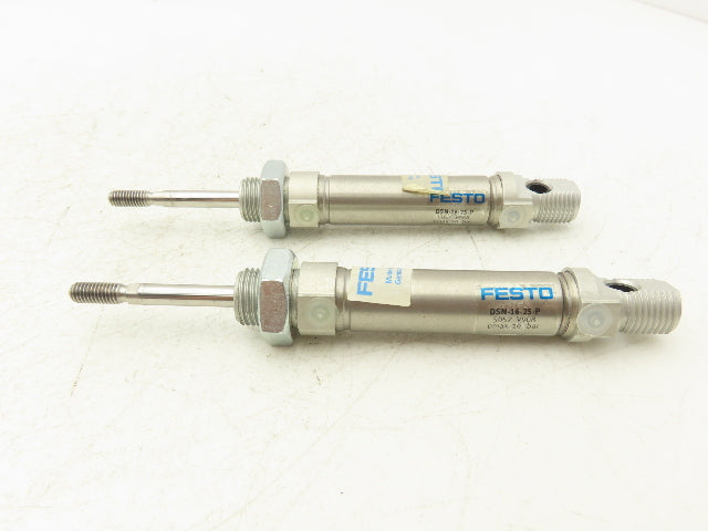 Festo DSN-16-25-P Pneumatic Cylinder 16mm Bore 125mm Stroke 145PSI Lot of 2