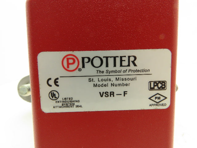 Potter VSR-F 6" Vane Type Waterflow Alarm Switch w/Retard 6" Pipe U-Bolt & Nuts