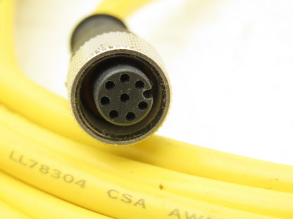Banner Engineering QDE-850D 8-Pin M12 Fem Straight Cordset 8x22AWG 15.2 Meter