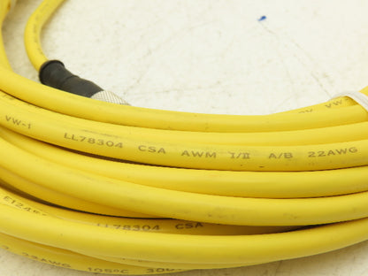 Banner Engineering QDE-850D 8-Pin M12 Fem Straight Cordset 8x22AWG 15.2 Meter