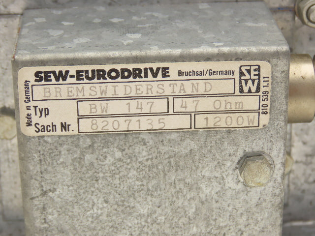 Sew Eurodrive Frizlen FZZV 400x65 BW 147 Movidrive Braking Resistor 1.2kw 47 Ohm
