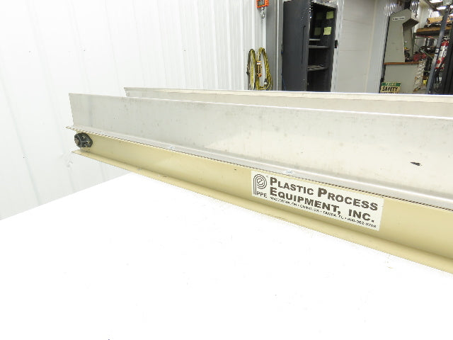 Plastic Process 16"x 8'L Slider Bed Conveyor 12"Belt 115V Direct Drive 19FPM