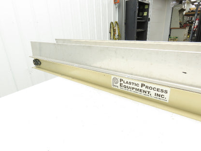 Plastic Process 16"x 8'L Slider Bed Conveyor 12"Belt 115V Direct Drive 19FPM