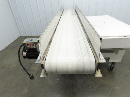 Plastic Process 16"x 8'L Slider Bed Conveyor 12"Belt 115V Direct Drive 19FPM