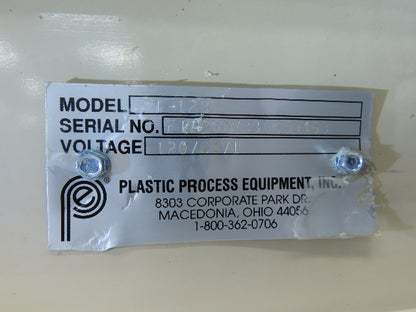 Plastic Process 16"x 8'L Slider Bed Conveyor 12"Belt 115V Direct Drive 19FPM