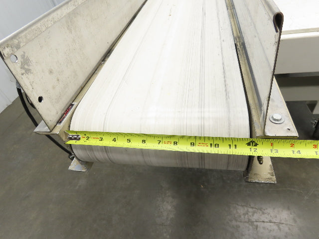 Plastic Process 16"x 8'L Slider Bed Conveyor 12"Belt 115V Direct Drive 19FPM