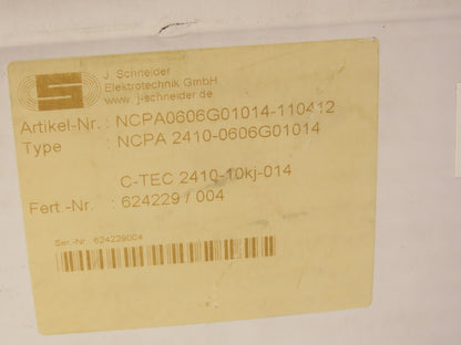 J. Schneider C-TEC 2410-10kj-014 10A Power Supply 12/24VDC Capacitor Buffered