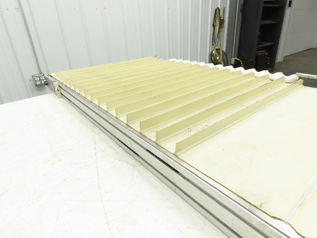 26"x 75"L Cleated Belt Conveyor 370 FPM High Speed Belt Drive .5Hp 230/460V 3PH