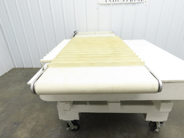 26"x 75"L Cleated Belt Conveyor 370 FPM High Speed Belt Drive .5Hp 230/460V 3PH