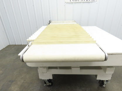 26"x 75"L Cleated Belt Conveyor 370 FPM High Speed Belt Drive .5Hp 230/460V 3PH