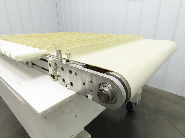 26"x 75"L Cleated Belt Conveyor 370 FPM High Speed Belt Drive .5Hp 230/460V 3PH