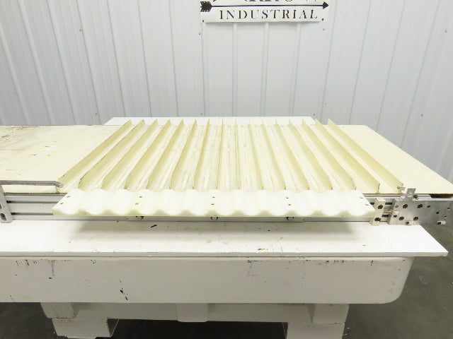 26"x 75"L Cleated Belt Conveyor 370 FPM High Speed Belt Drive .5Hp 230/460V 3PH