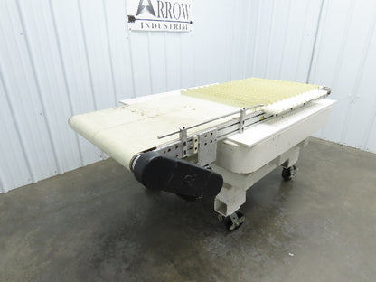 26"x 75"L Cleated Belt Conveyor 370 FPM High Speed Belt Drive .5Hp 230/460V 3PH