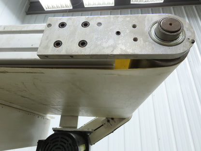 26"x 75"L Cleated Belt Conveyor 370 FPM High Speed Belt Drive .5Hp 230/460V 3PH