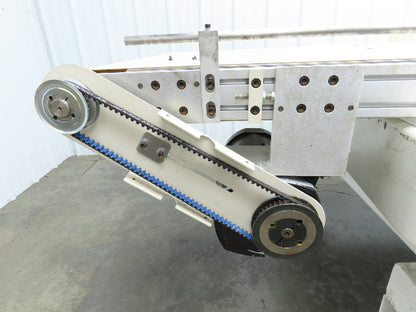 26"x 75"L Cleated Belt Conveyor 370 FPM High Speed Belt Drive .5Hp 230/460V 3PH