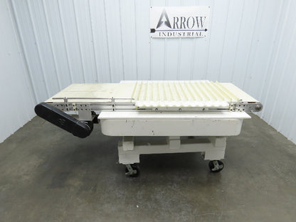 26"x 75"L Cleated Belt Conveyor 370 FPM High Speed Belt Drive .5Hp 230/460V 3PH