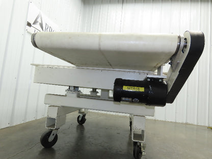 26"x 75"L Cleated Belt Conveyor 370 FPM High Speed Belt Drive .5Hp 230/460V 3PH