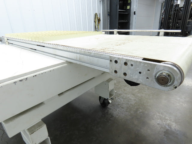26"x 75"L Cleated Belt Conveyor 370 FPM High Speed Belt Drive .5Hp 230/460V 3PH