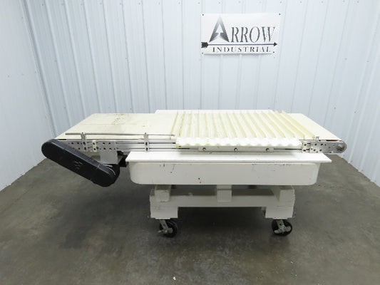 26"x 75"L Cleated Belt Conveyor 370 FPM High Speed Belt Drive .5Hp 230/460V 3PH